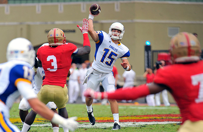 Morehead State quarterback Austin Gahafer. (Photo courtesy Morehead State Athletic Media Relations)